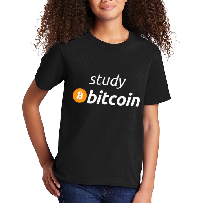 Study Bitcoin Famous Bitcoin Quote Kids T-Shirt