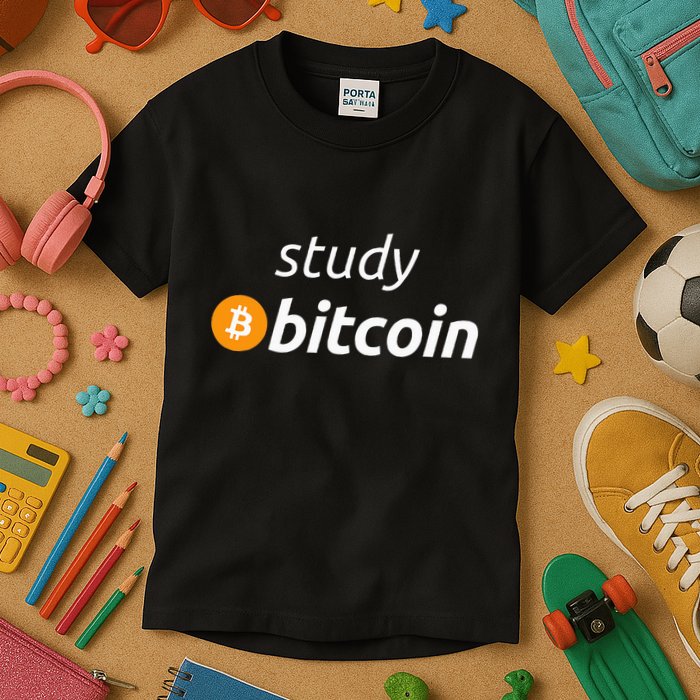 Study Bitcoin Famous Bitcoin Quote Kids T-Shirt