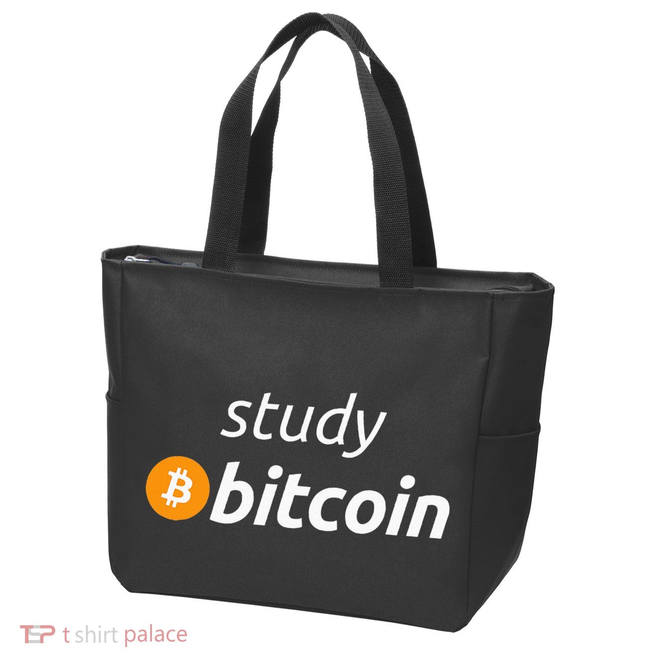 Study Bitcoin Famous Bitcoin Quote Zip Tote Bag