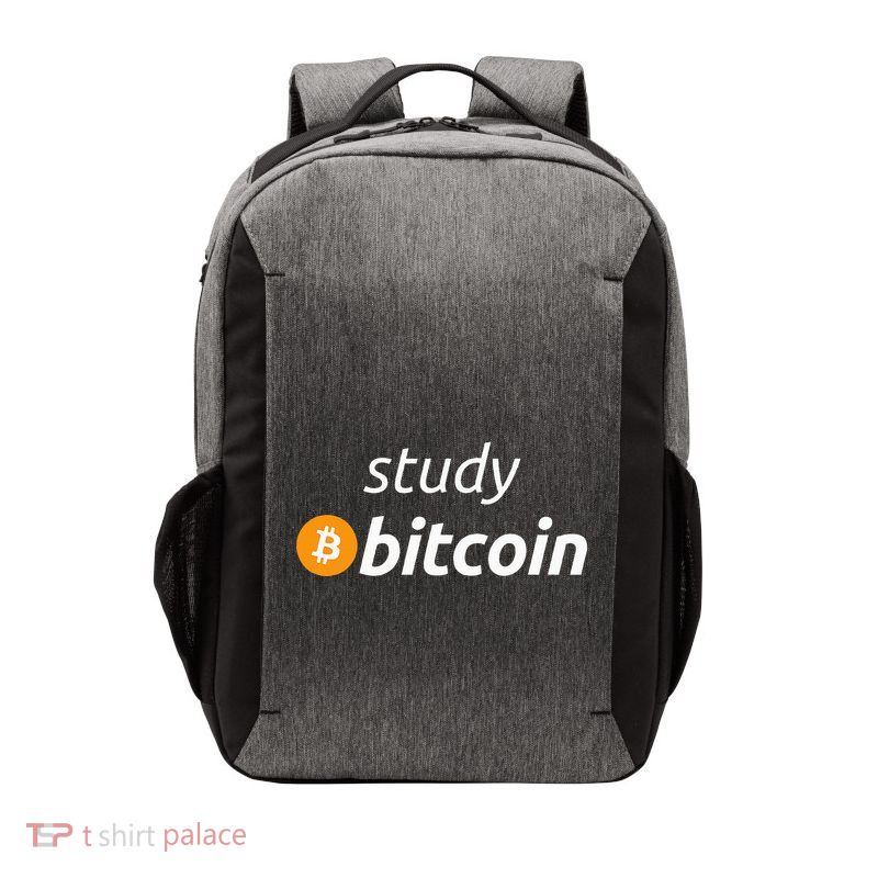 Study Bitcoin Famous Bitcoin Quote Vector Backpack