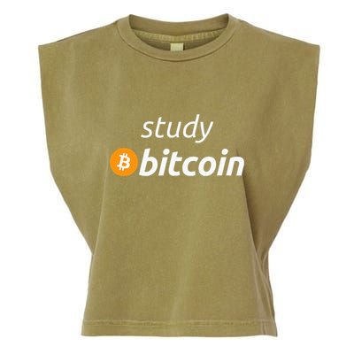 Study Bitcoin Famous Bitcoin Quote Garment-Dyed Women's Muscle Tee