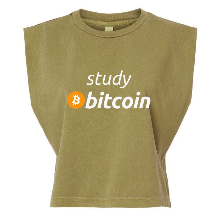 Study Bitcoin Famous Bitcoin Quote Garment-Dyed Women's Muscle Tee