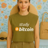 Study Bitcoin Famous Bitcoin Quote Garment-Dyed Women's Muscle Tee