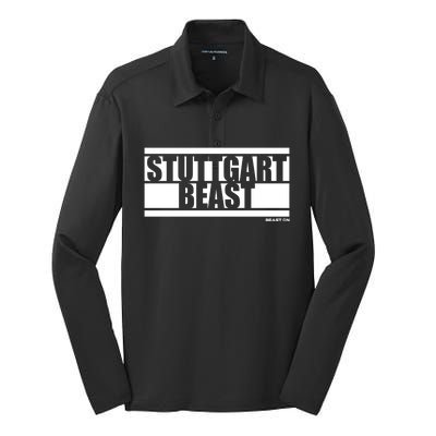 Stuttgart Beast Fitness Training Gym Motivation Sayings Meaningful Gift Silk Touch Performance Long Sleeve Polo