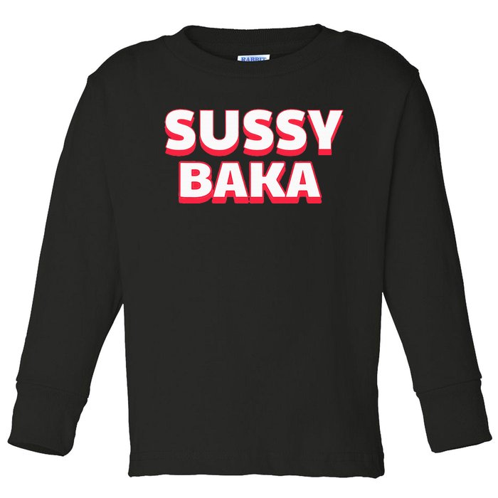 Sussy Baka Funny Sus Meme Toddler Long Sleeve Shirt