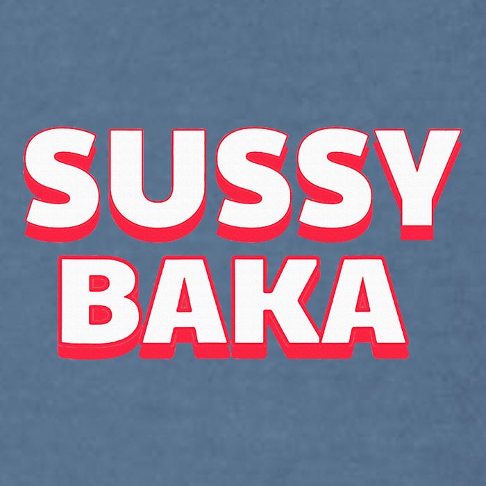 Sussy Baka Funny Sus Meme Garment-Dyed Sweatshirt
