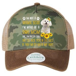 Sunflower Bichon Frise Mom Mothers Day Dog Mom Gift Legacy Tie Dye Trucker Hat