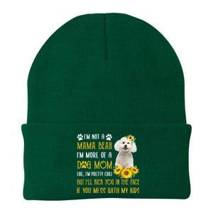 Sunflower Bichon Frise Mom Mothers Day Dog Mom Gift Knit Cap Winter Beanie