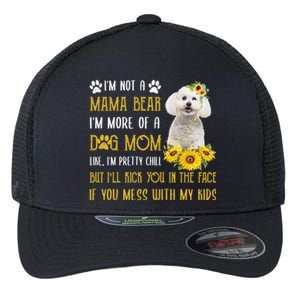 Sunflower Bichon Frise Mom Mothers Day Dog Mom Gift Flexfit Unipanel Trucker Cap