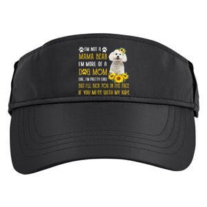 Sunflower Bichon Frise Mom Mothers Day Dog Mom Gift Adult Drive Performance Visor