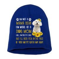 Sunflower Bichon Frise Mom Mothers Day Dog Mom Gift Short Acrylic Beanie