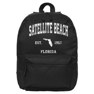 Satellite Beach Florida Fl Vintage Athletic Sports 16 in Basic Backpack