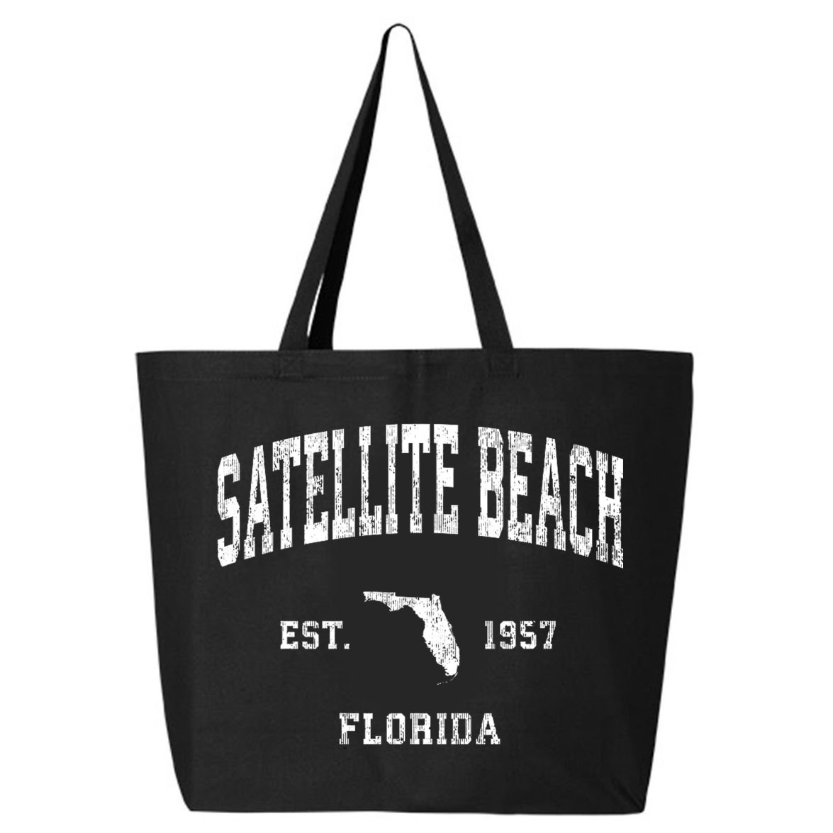 Satellite Beach Florida Fl Vintage Athletic Sports 25L Jumbo Tote