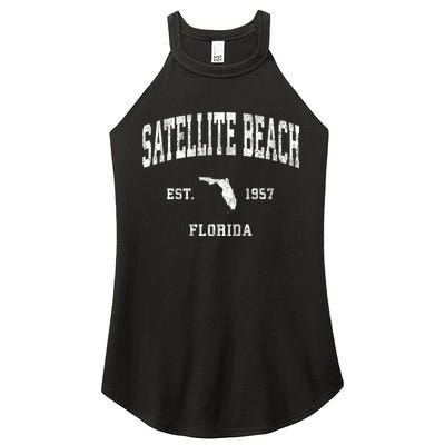 Satellite Beach Florida Fl Vintage Athletic Sports Women's Perfect Tri Rocker Tank