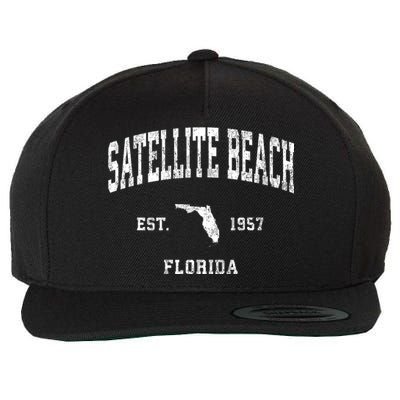 Satellite Beach Florida Fl Vintage Athletic Sports Wool Snapback Cap