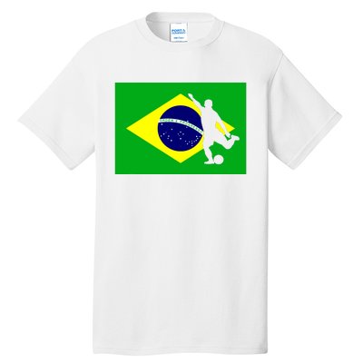 Soccer Brasil Flag Brazil Futebol Brazilian Gift Tall T-Shirt