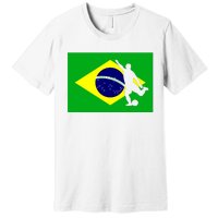 Soccer Brasil Flag Brazil Futebol Brazilian Gift Premium T-Shirt