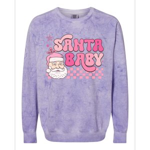 Santa Baby Festive Holiday Graphic Colorblast Crewneck Sweatshirt