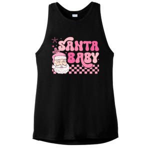 Santa Baby Festive Holiday Graphic Ladies PosiCharge Tri-Blend Wicking Tank