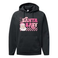 Santa Baby Festive Holiday Graphic Performance Fleece Hoodie