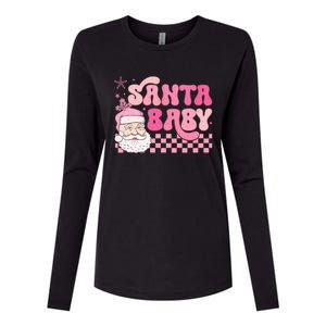 Santa Baby Festive Holiday Graphic Womens Cotton Relaxed Long Sleeve T-Shirt