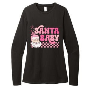 Santa Baby Festive Holiday Graphic Womens CVC Long Sleeve Shirt