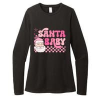 Santa Baby Festive Holiday Graphic Womens CVC Long Sleeve Shirt