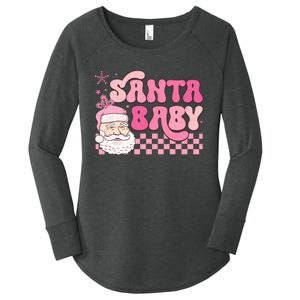 Santa Baby Festive Holiday Graphic Women's Perfect Tri Tunic Long Sleeve Shirt