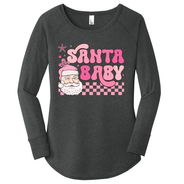 Santa Baby Festive Holiday Graphic Women's Perfect Tri Tunic Long Sleeve Shirt