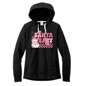 Santa Baby Festive Holiday Graphic Women's Fleece Hoodie