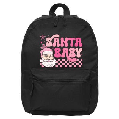 Santa Baby Festive Holiday Graphic 16 in Basic Backpack