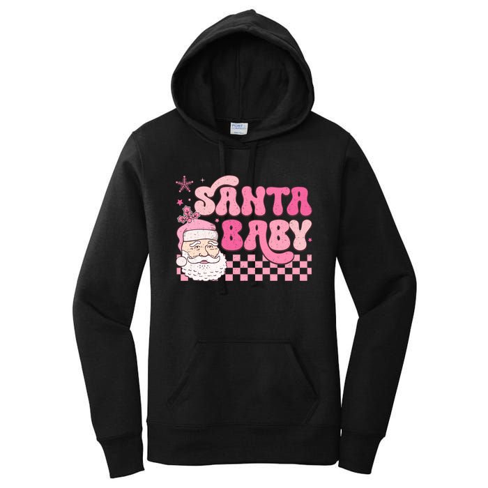 Santa Baby Festive Holiday Graphic Women's Pullover Hoodie