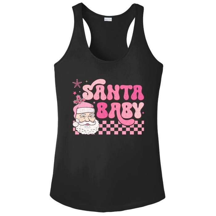 Santa Baby Festive Holiday Graphic Ladies PosiCharge Competitor Racerback Tank