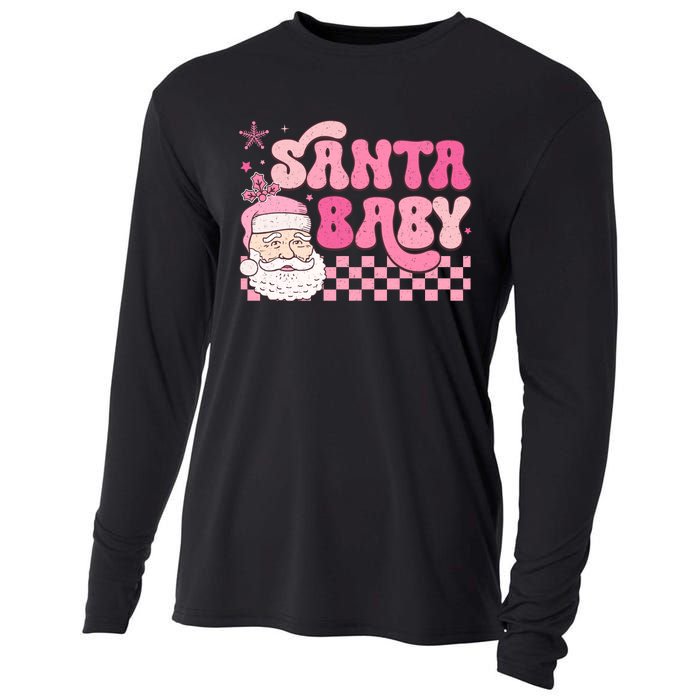 Santa Baby Festive Holiday Graphic Cooling Performance Long Sleeve Crew