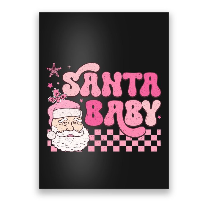 Santa Baby Festive Holiday Graphic Poster
