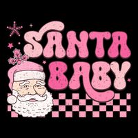 Santa Baby Festive Holiday Graphic Poster