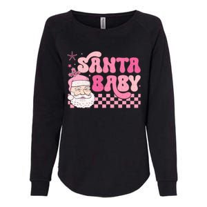 Santa Baby Festive Holiday Graphic Womens California Wash Sweatshirt