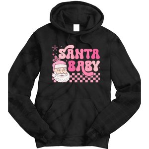 Santa Baby Festive Holiday Graphic Tie Dye Hoodie