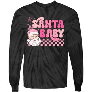 Santa Baby Festive Holiday Graphic Tie-Dye Long Sleeve Shirt