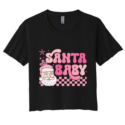 Santa Baby Festive Holiday Graphic Crop Top