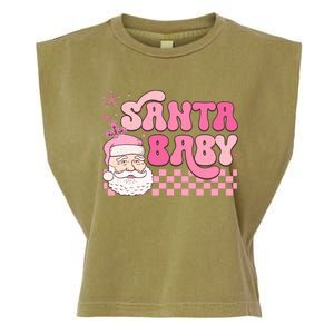 Santa Baby Festive Holiday Graphic Garment-Dyed Women's Muscle Tee