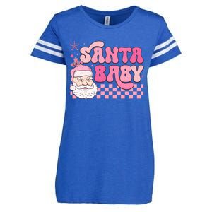 Santa Baby Festive Holiday Graphic Enza Ladies Jersey Football T-Shirt