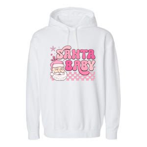 Santa Baby Festive Holiday Graphic Garment-Dyed Fleece Hoodie