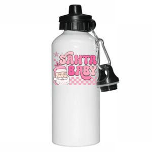 Santa Baby Festive Holiday Graphic Aluminum Water Bottle