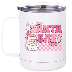 Santa Baby Festive Holiday Graphic 12 oz Stainless Steel Tumbler Cup