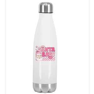 Santa Baby Festive Holiday Graphic Stainless Steel Insulated Water Bottle