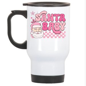 Santa Baby Festive Holiday Graphic Stainless Steel Travel Mug