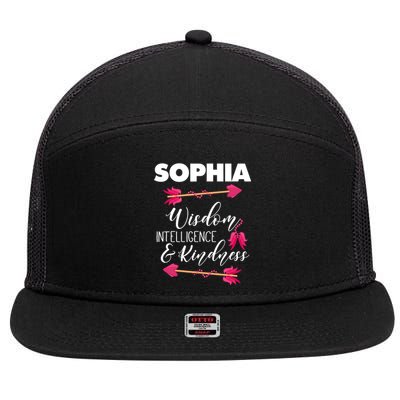 Sophia Birthday For Girl And Ladies 7 Panel Mesh Trucker Snapback Hat