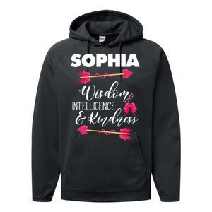 Sophia Birthday For Girl And Ladies Performance Fleece Hoodie