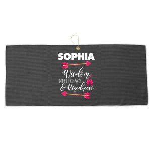 Sophia Birthday For Girl And Ladies Large Microfiber Waffle Golf Towel